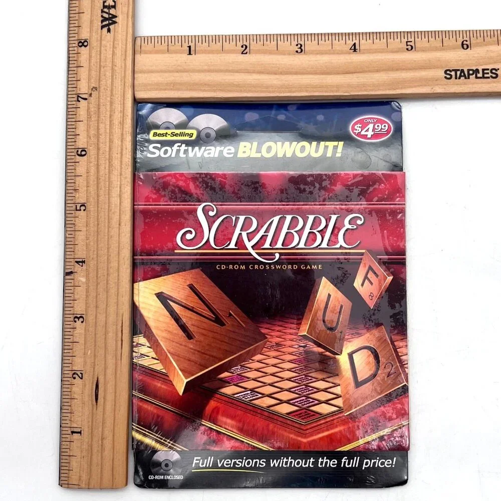 Scrabble CD-ROM Crossword Game Windows 95/98/ME Enhanced Features & Mini-Games